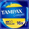 Tampax Compak, 16 шт., Тампоны Тампакс с аппликатором 