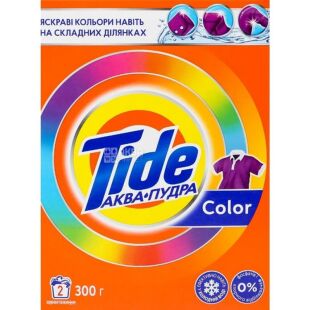 Tide Color, 300 г, Порошок пральний для кольорового одягу, Тайд Аква-Пудра