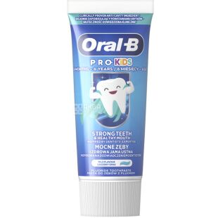 Oral-B Pro Kids, 50 мл, Зубная паста для детей Нежный вкус, от 6 месяцев до 6 лет, Орал-Би 