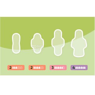 Naturella Classic Normal, 40 шт., Прокладки гигиенические ароматизированные с крылышками, 4 капли, Натурелла