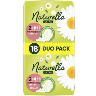 Naturella Ultra Normal Plus, 18 шт., Прокладки гігієнічні ароматизовані з крильцями, 5 крапель, Натурелла