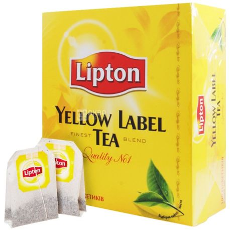 Lipton, Yellow Label, 100 пак., Чай Липтон, Черный