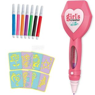 Girl's Creator,  Набір дитячий для манікюру, татуювання, зачісок та створення прикрас Гьорлс Креатор, для дітей від 6 років