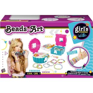 Girl`s Creator, Набор детский для создания украшений с шкатулкой Герлс Креатор, для детей от 3 лет