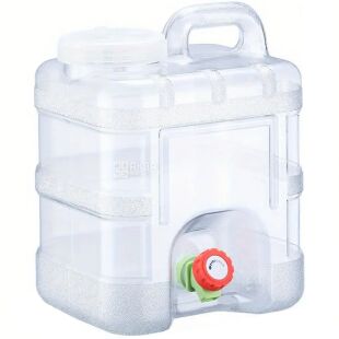 Бутыль Канистра для воды с краном 10 л поликарбонатная с ручкой, прозрачная, ViO PC-TV 10L