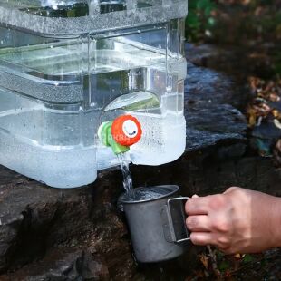 Бутыль Канистра для воды с краном 10 л поликарбонатная с ручкой, прозрачная, ViO PC-TV 10L