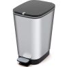 Curver Bin, 50 л, Мусорное ведро с педалью, металлическое, серебристое