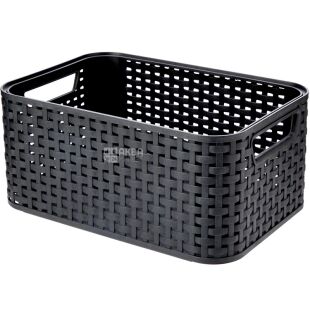 Curver Style, 7 л, Корзина с ручками пластиковач Курвер, черный