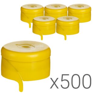 Пробка 1-компонентная для бутылей 18,9 л, 500 шт., желтая