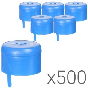 Пробка 1-компонентная для бутылей 18,9л, 500 шт., синяя