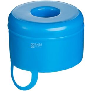 Пробка 1-компонентна з кільцем для бутлів 18,9 л , 1шт., блакитна  