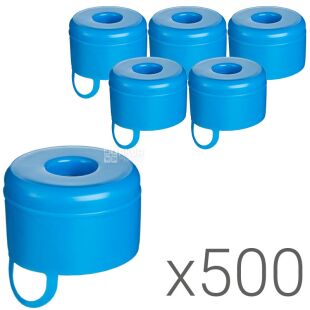 Пробка 1-компонентная с кольцом для бутылей 18,9л, 700 шт., голубая