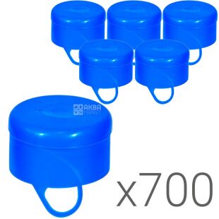 Пробка 1-компонентная с кольцом для бутылей 18,9 л, 700 шт., синяя