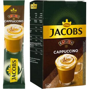Jacobs Baileys Cappuccino, 10 шт. x 15 г, Напій кавовий Капучино зі смаком лікера Бейліс, Якобз