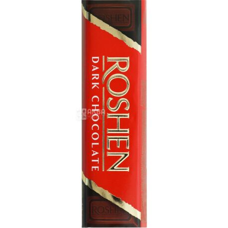 Roshen Dark Chocolate, 43 г, Батончик с помадно-шоколадной начинкой, Рошен