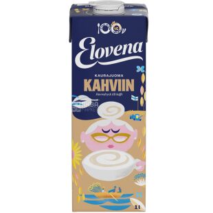 Elovena Kahviin Barista, 1 л, Эловена Бариста, Молоко овсяное для кофе, 3%