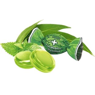 Roshen Eucaluptas Menthol, 1 кг, Конфеты карамельные Эвкалипт-Ментол, Рошен