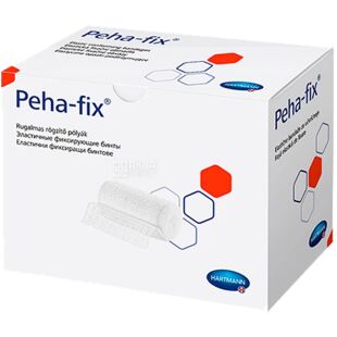 Peha-Fix, 1 шт., Бинт эластичный фиксирующий Пеха-фикс, в индивидуальной упаковке, 6 см х 4 м 