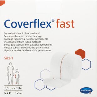 Hartmann Coverflex fast, 1 шт., Бинт постоянно эластичный трубчатый Коверфлекс фаст, размер 1, 3,5 см х 10 м 