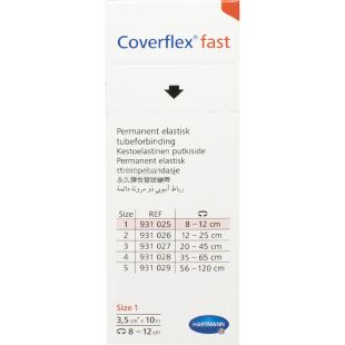 Hartmann Coverflex fast, 1 шт., Бинт постоянно эластичный трубчатый Коверфлекс фаст, размер 1, 3,5 см х 10 м 