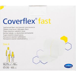 Hartmann Coverflex fast, 1 шт., Бинт постоянно эластичный трубчатый Коверфлекс фаст, размер 4, 10,75 см х 10 м 