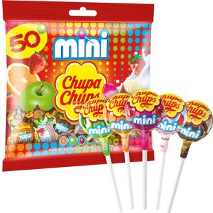 Chupa Chups, Mini, 50 шт. х 6 г, Карамель фруктовая, Чупа Чупс
