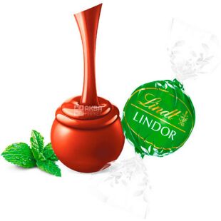 Lindt Lindor Mint, 600 г, Конфеты шоколадные с мятной начинкой, Линдт Линдор
