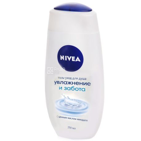 Nivea, 250 мл, Гель для душа, Увлажнение и забота