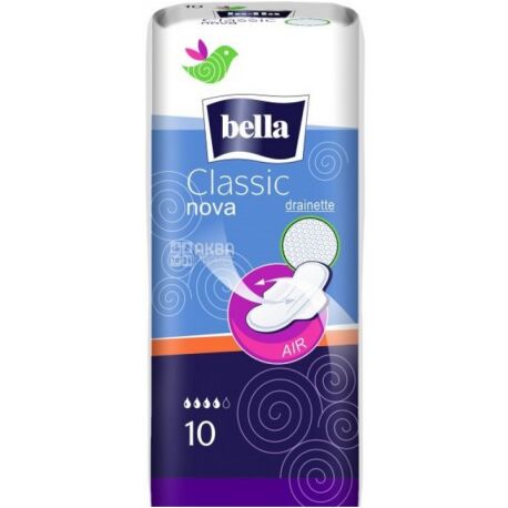 Bella Classic Nova, 10 шт., Прокладки гигиенические с крылышками Белла, 4 капли