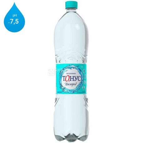 Куяльник Тонус-Кислород, 1,5 л, Вода минеральная негазированная, ПЭТ