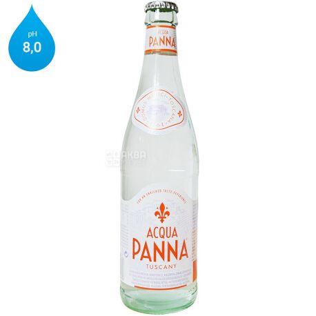 Acqua Panna, 0,5 л, Аква Панна, Вода минеральная негазированная, стекло