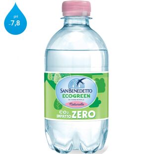San Benedetto EcoGreen, 0.33 л, Вода мінеральна, негазована СанБенедетто Екогрін, ПЕТ