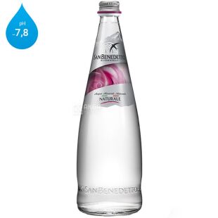 San Benedetto, Naturale, 1 л, Вода минеральная, негазированная, стекло