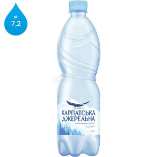Карпатська Джерельна, 0,5 л, Вода минеральная негазированная, ПЭТ