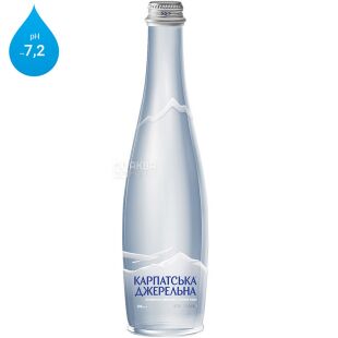 Карпатська Джерельна, 0,5 л, Вода мінеральна, негазована, скло