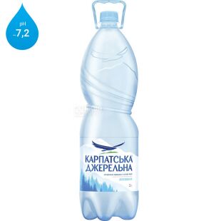 Карпатська Джерельна, 2 л, Вода мінеральна негазована, ПЕТ