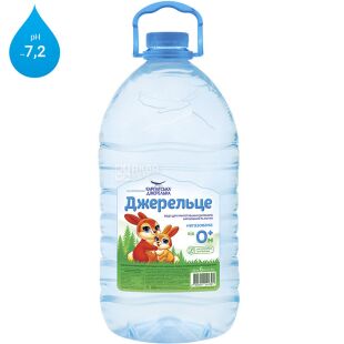 Карпатська Джерельна, Джерельце, 6 л, Вода мінеральна дитяча, негазована, ПЕТ