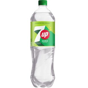 7Up Zero sugar, 1,75 л, Севен Ап, Напій сильногазований зі смаком лимона, без цукру, ПЕТ
