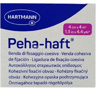 Peha-Fix, 1 шт., Повязка когезивная фиксирующая Пеха-фикс, 4 см х 4 м 