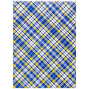 Buromax Шотландка, 48 аркушів, Блокнот на пружині А5, клітина, синій