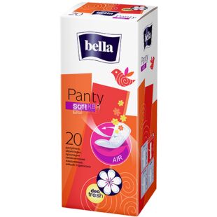Bella Panty Soft Deo Fresh, 20 шт., Прокладки гігієнічні щоденні без крилець Белла, 2 краплі