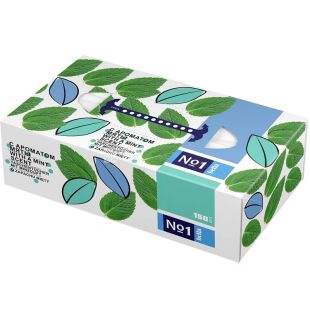 Bella, 150 шт., салфетки бумажные 2-слойные универсальные Белла, с ароматом мяты