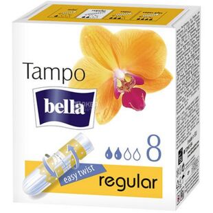 Bella Tampo Premium Comfort, 8 шт., Тампоны без аппликатора Белла, 2 капли
