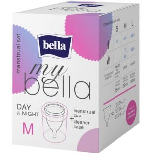 Bella Medium, Менструальна чаша з контейнером для зберігання та чищення Белла, розмір M