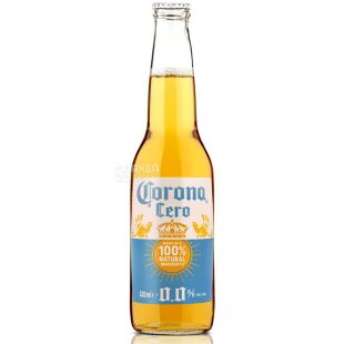 Corona Zero, 0,33 л, Корона, Пиво безалкогольное светлое пастеризованное, стекло