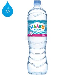  Малиш, 1,5 л, Вода дитяча негазована, з перших днів життя, ПЕТ