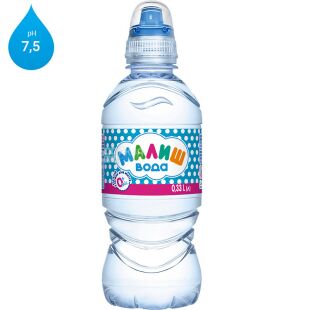  Малиш, Спорт, 0,33 л, Вода дитяча негазована, з перших днів життя, ПЕТ