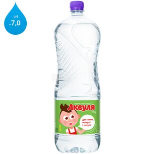 Аквуля, 2 л, Вода детская негазированная, с первых дней жизни, ПЭТ