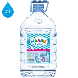 Малиш, 5 л, Вода дитяча негазована, з перших днів життя, ПЕТ
