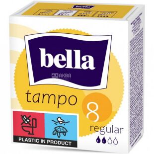 Bella Tampo Premium Comfort, 8 шт., Тампоны без аппликатора Белла, 2 капли